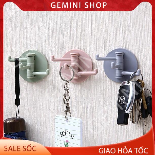 Móc Dán Tường Siêu Dính 3 lẫy Chịu Lực Treo tường Đồ Quần Áo Nhà Tắm Nhà Bếp B016 GEMINI SHOP