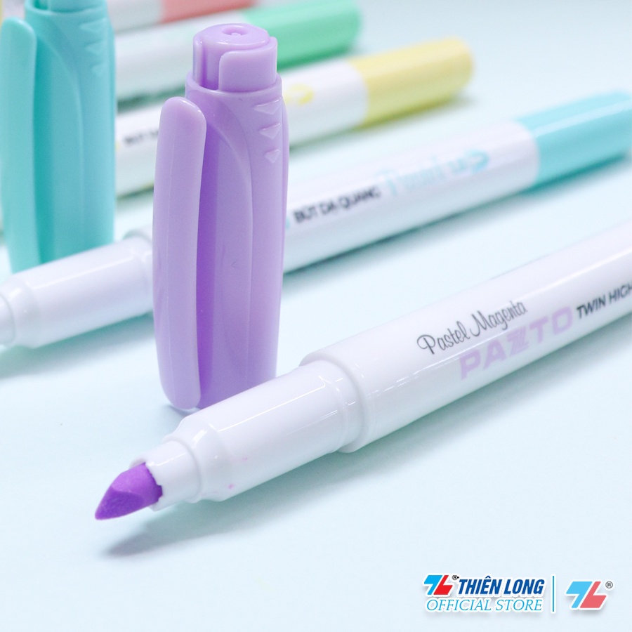 Bút nhớ Pastel 2 Đầu Pazto - Thiên Long HL-016 hộp 5 bút nhớ 5 màu xinh xắn ANKICO