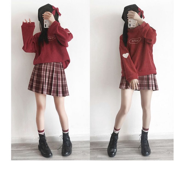 SÉT 3 MÓN VÁY KẺ CARO ,NƠ Và ÁO LOOGO THÊU NỮ