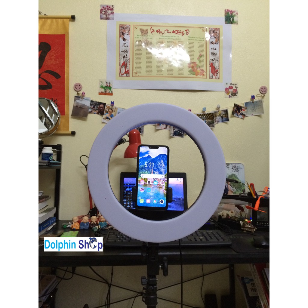 Đèn Livestream Size 34cm Dành Cho Bán Hàng Online, Make up, Chụp Ảnh Studio - Cây Livestream