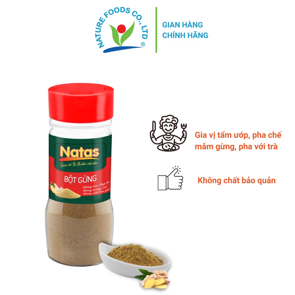 Bột gừng Natas Hũ 40