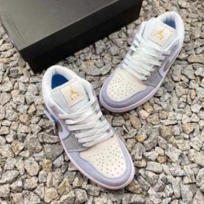 [FREE SHIP] Giày Sneaker Jordan 1 Paris Xám Xanh Cổ Thấp, GIày Thế Thao Da Nhăn Form Chuẩn Fullbox | BigBuy360 - bigbuy360.vn