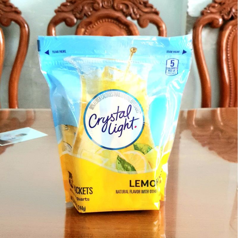 Date 8/2025 Bột pha nước chanh Crystal Light 16 gói