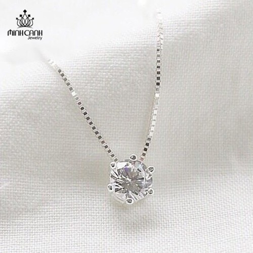 Dây Chuyền Bạc Nữ Nụ Đá Tròn - Minh Canh Jewelry