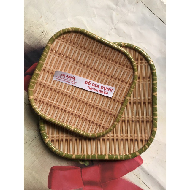 Đĩa giả mẹt tre (vuông)