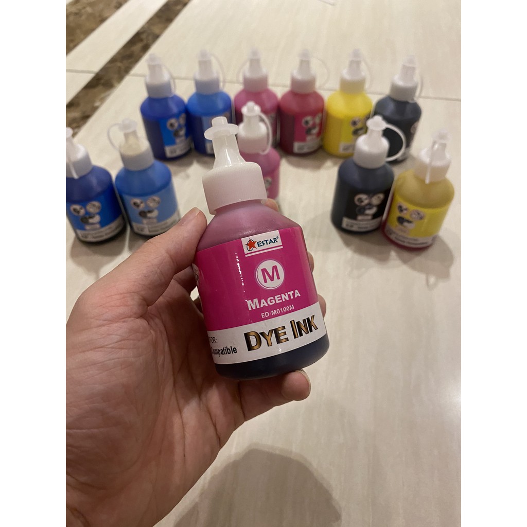 Bộ mực in màu Epson Dye UV 6 màu| Cho máy Epson (100ml)  ( ĐẶT COMBO 4 MÀU SIÊU ƯU ĐÃI )