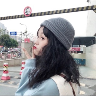 mũ len beanie ngắn gập