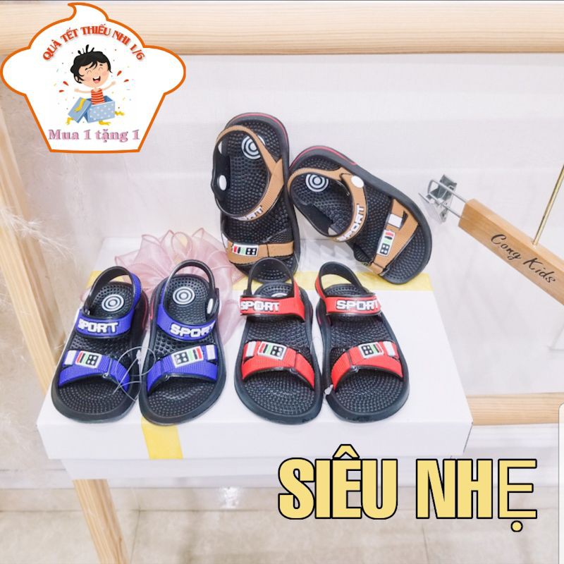 Giày Dép Trẻ Em, Giày Sandal Bé Trai SIÊU NHẸ, Chống trượt, không thấm nước