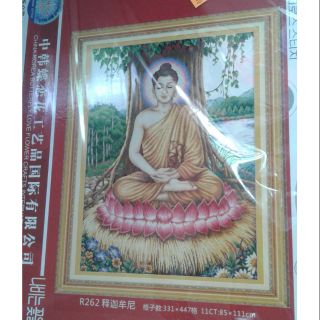 Tranh thêu chữ thập Phật Thích Ca