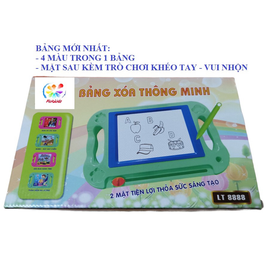 {Mẫu Mới} Bảng từ tự xóa thông minh + Mặt sau kèm trò chơi