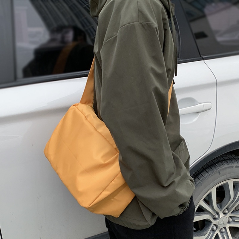 Túi đeo chéo vải canvas phong cách Harajuku thời trang cho nam và nữ
