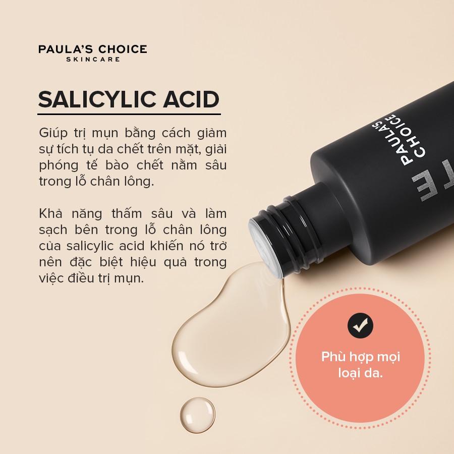 Dung Dịch Loại Bỏ Tế Bào Chết Paula's Choice Skin Perfecting 2% BHA Liquid Exfoliant (30mL)