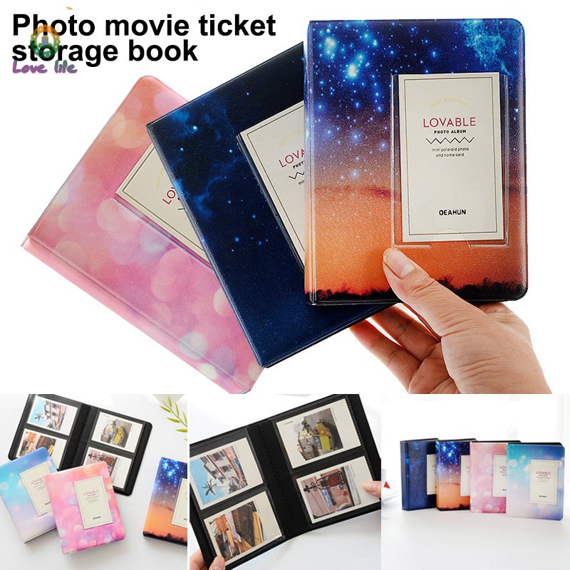 Cuốn album hình 64 ngăn 3 Inch bìa phối màu độc đáo cho Instax Mini