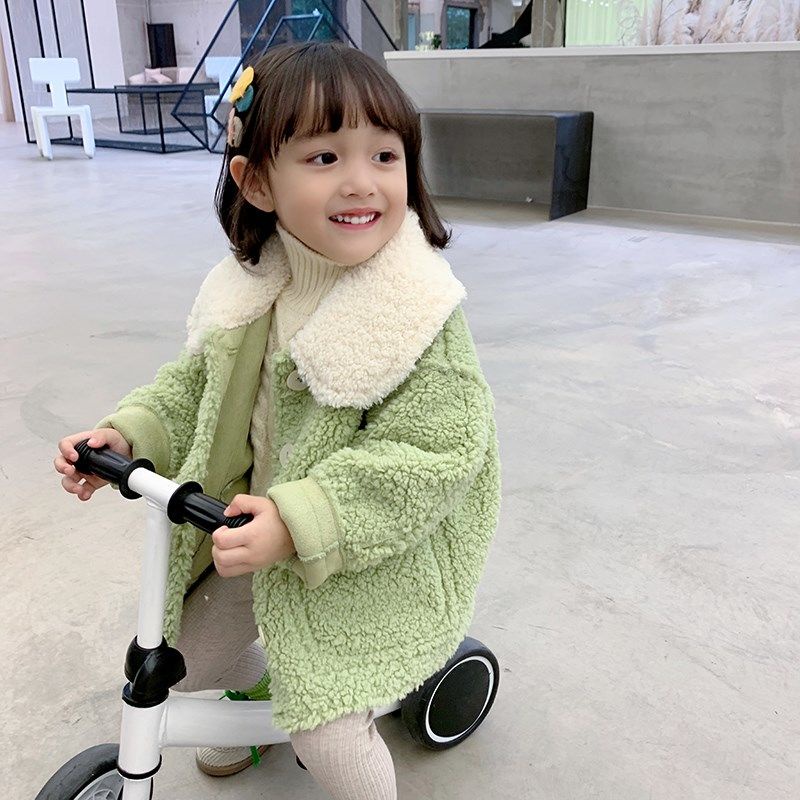 ✻Áo Khoác Cotton Xinh Xắn Dành Cho Bé✻Áo Khoác Len Lông Cừu Phong Cách Phương Tây Thời Trang Thu Đông 2022 Mới Cho Bé Gái