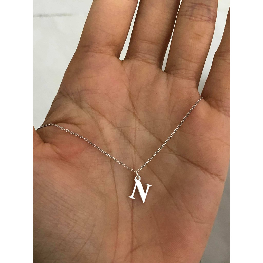 Dây chuyền bạc nữ Dây chuyền chữ cái Dây chuyền chữ số SIlvergo Silver