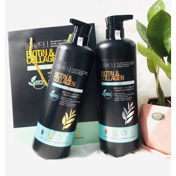 Dầu Gội Xả Biotin & Collagen BOHIMEA