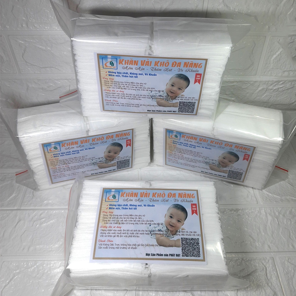 Khăn vải khô đa năng cho bé, trẻ sơ sinh Vải loại 1, Siêu tiết kiệm