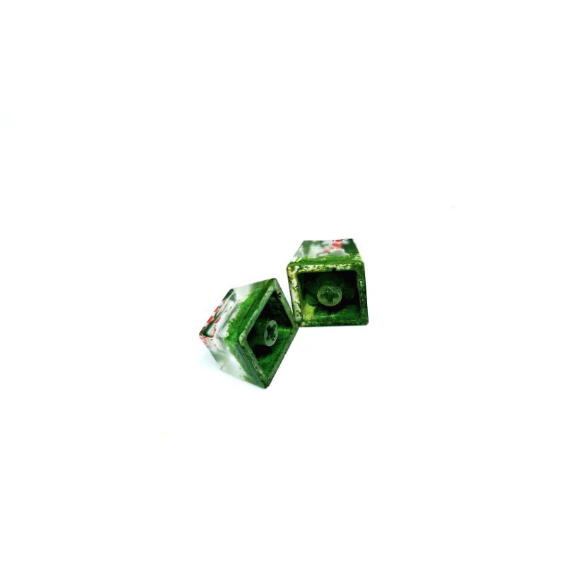 Set 6 keycap resin cá koi tone lá trang trí bàn phím cơ gaming