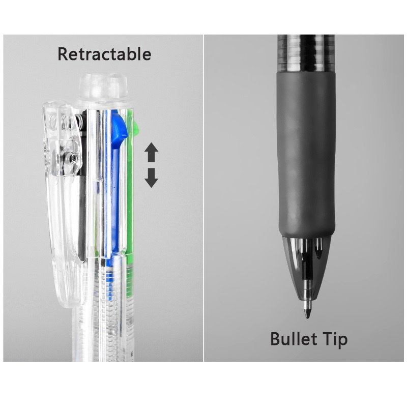 Bút Bi Nhiều Màu 4 Trong 1 Ngòi 0.7mm 4 Màu Tùy Chọn