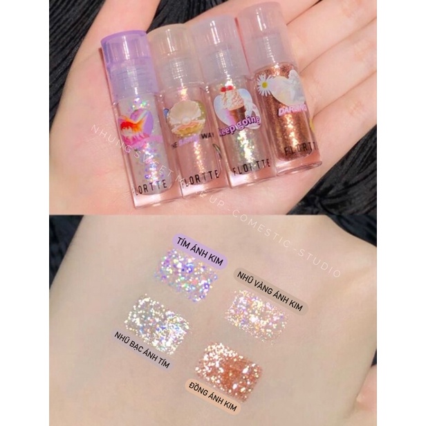 Nhũ Gel lấp lánh dễ dàng vẽ liner  🌟✨ Bền lâu suốt cả ngày -  Nhũ hạt lớn nhỉ óng ánh đan xem đủ tone hot trend