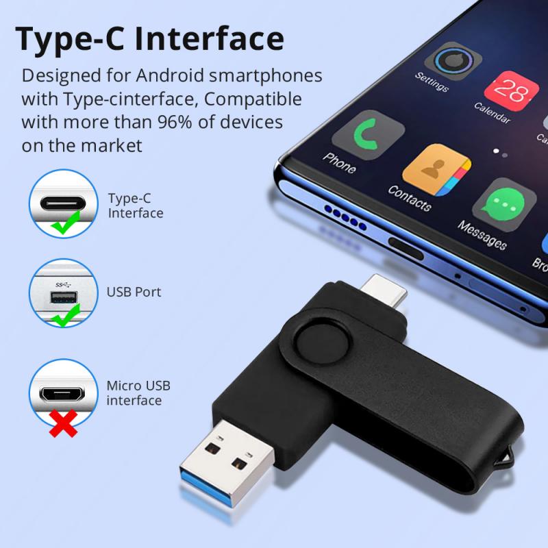 Ổ USB ANKNDO 2.0 Type C 2 trong 1 tốc độ cao 128GB 64GB 32GB 16GB