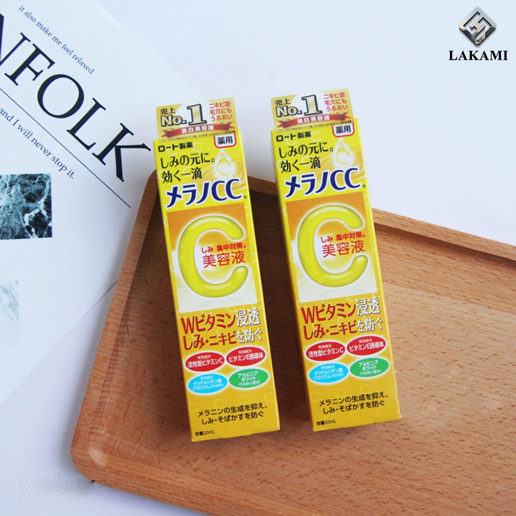 Serum Trắng Da CC Melano 20ml Nhật Bản Tinh Chất Dưỡng Da Vitamin C Melano CC Rohto