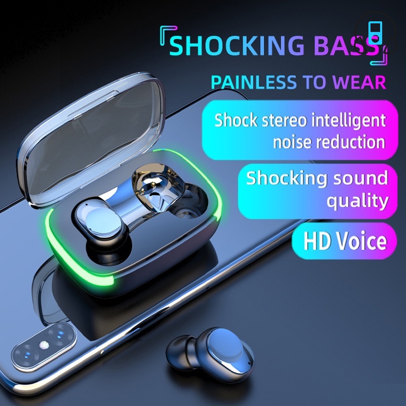 Tai Nghe Bluetooth 5.1 Chống Ồn Không Dây 9D Có Màn Hình LED Chất Lượng Cao