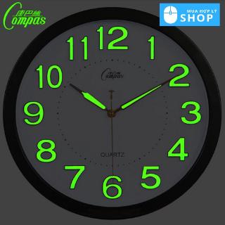 [PHÁT SÁNG] ĐỒNG HỒ TREO TƯỜNG CHÍNH HÃNG COMPAS DẠ QUANG PHÁT SÁNG VÀO BAN ĐÊM - Hàng Nhập Khẩu