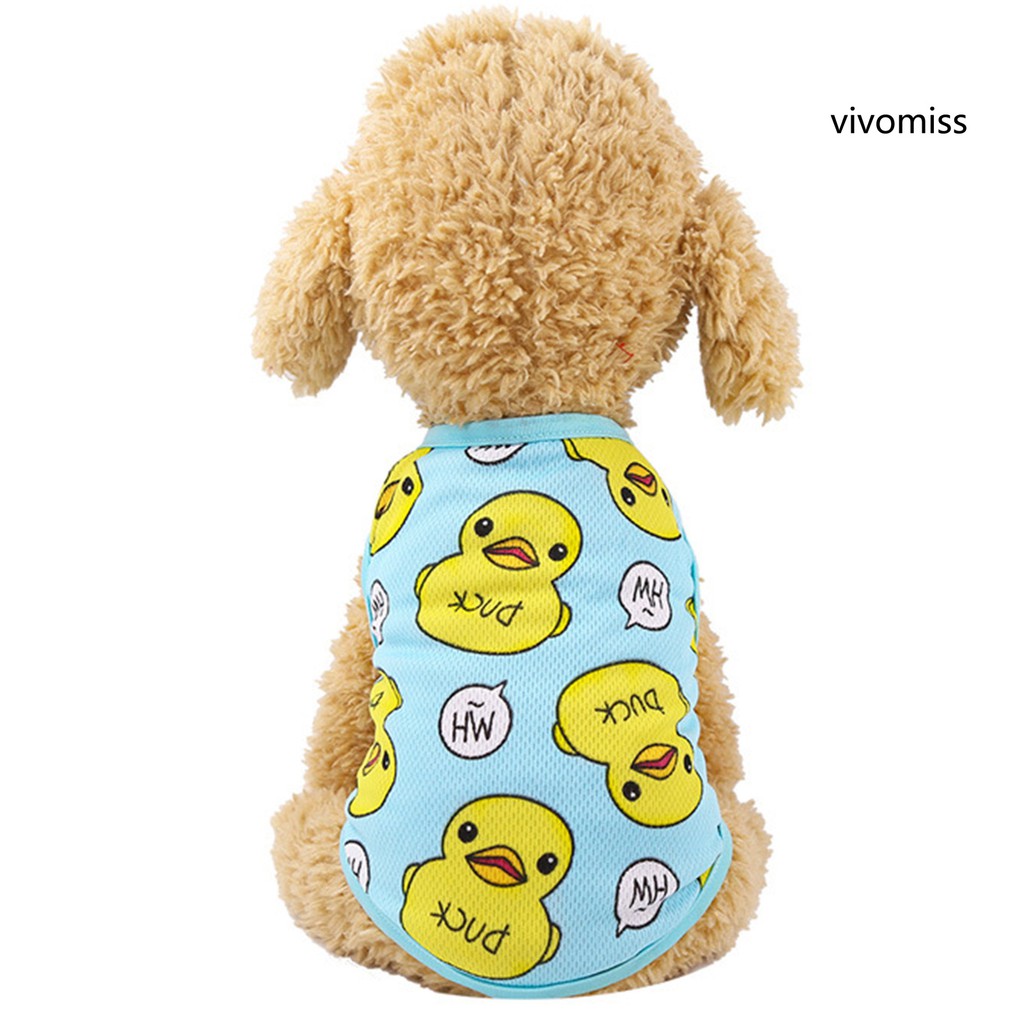 Áo Lưới In Hình Vịt Đáng Yêu Cho Thú Cưng