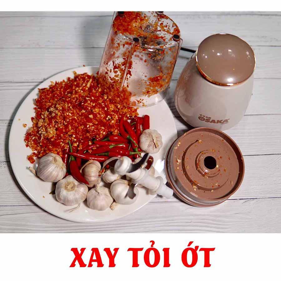 Máy xay sinh tố OSAKA - Máy say đa năng - Cối xay gia dụng mini - Xay thịt, tỏi, đá, cá, rau củ quả - BH 6 tháng