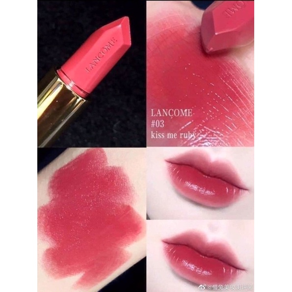 Son Lancome hồng đất kiss me ruby 03