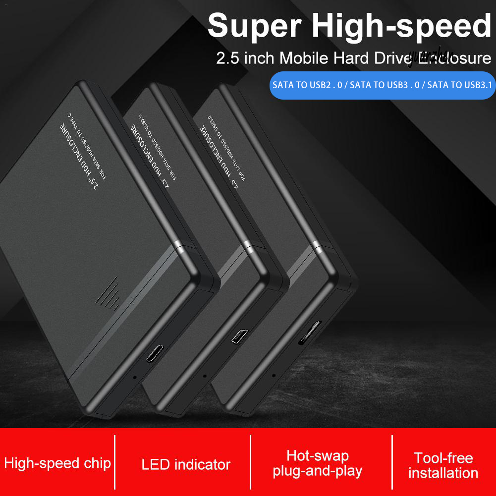 Hộp Đựng Ổ Cứng Ngoài Usb 2.0 / 3.0 / 3.1 2.5inch Sata Hdd | BigBuy360 - bigbuy360.vn