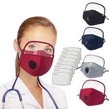 Khẩu trang vải 3 in 1 có kính chắn và bộ lọc khí mẫu mới 2021