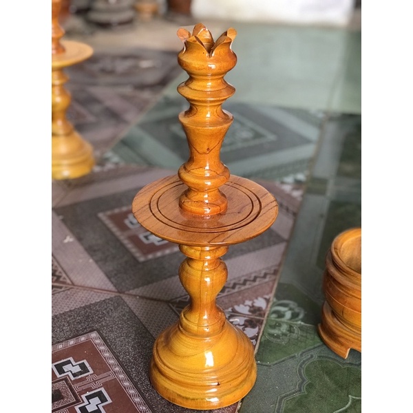 Chân nến gỗ đẹp 40cm *18