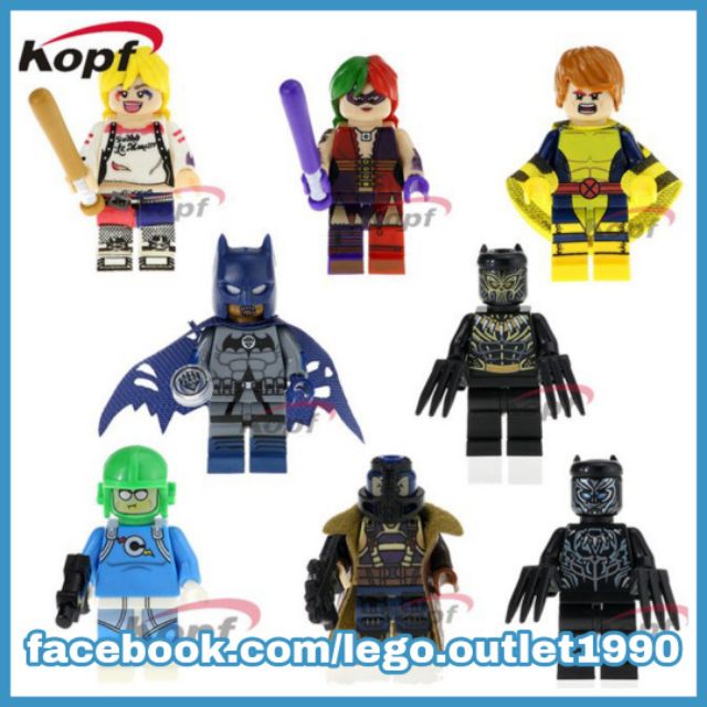 Xếp hình Thành phố Gotham Batman, Harley Quinn, Banshee, Condiment King Lego Minifigures POGO PG8100