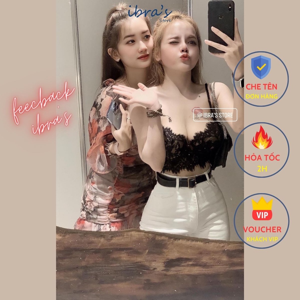 Áo Bra Ren Bralette iBRA's Lót Mềm Có Gọng Cao Cấp Đệm Mút Nâng Nhẹ quyến rũ Áo Ngực Nữ Sexy mặc trong Vest A010