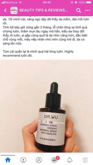 Tinh Chất Serum  phục hồi chống lão hoá  Repairing System Intensive Repairing Serum With Squalane