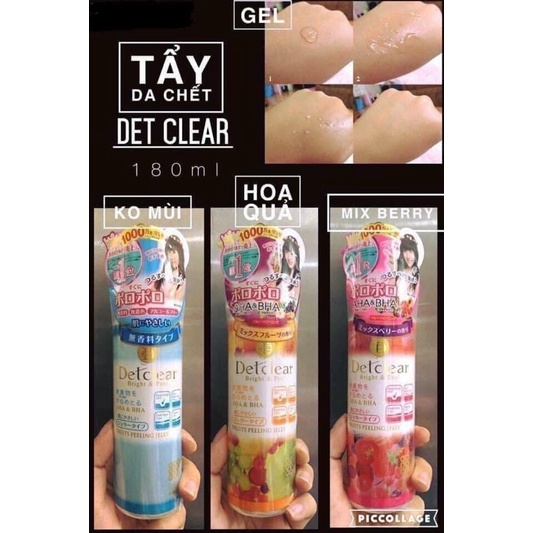 (Mẫu mới) Gel tẩy da chết DET Clear Bright &amp; Peel