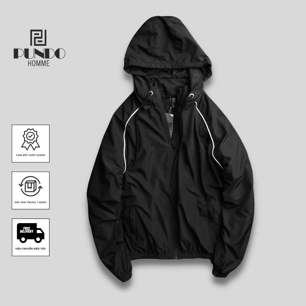 Áo khoác dù nam 2 lớp chống nắng nước PUNDOHOMME màu basic thời trang dễ phối AKPD18