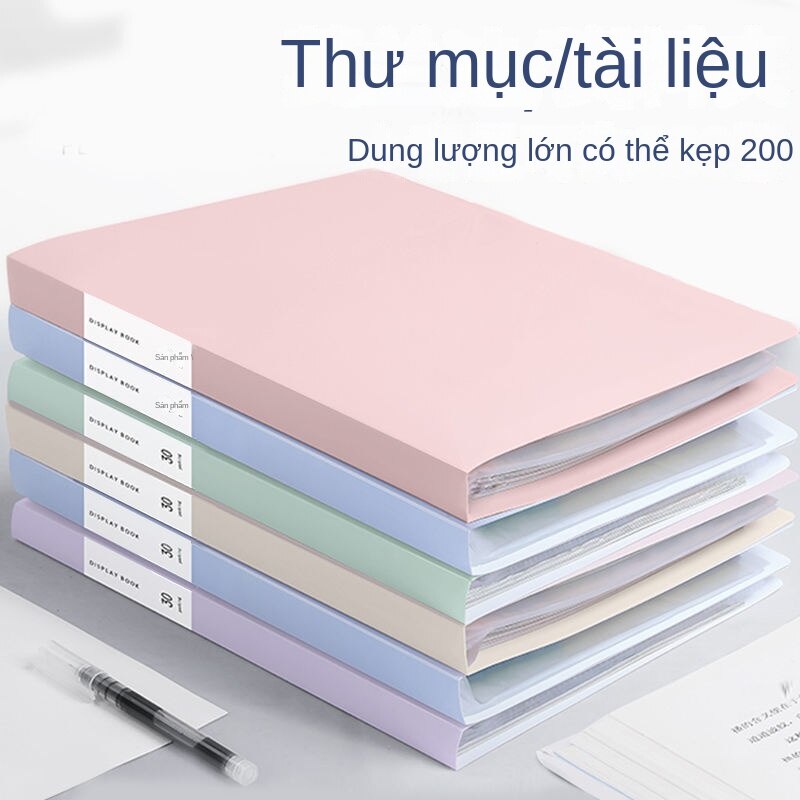 Bìa Nhựa Cứng Đựng Tài Liệu Khổ A4 / A4 Nhiều Ngăn Tiện Lợi Ốp