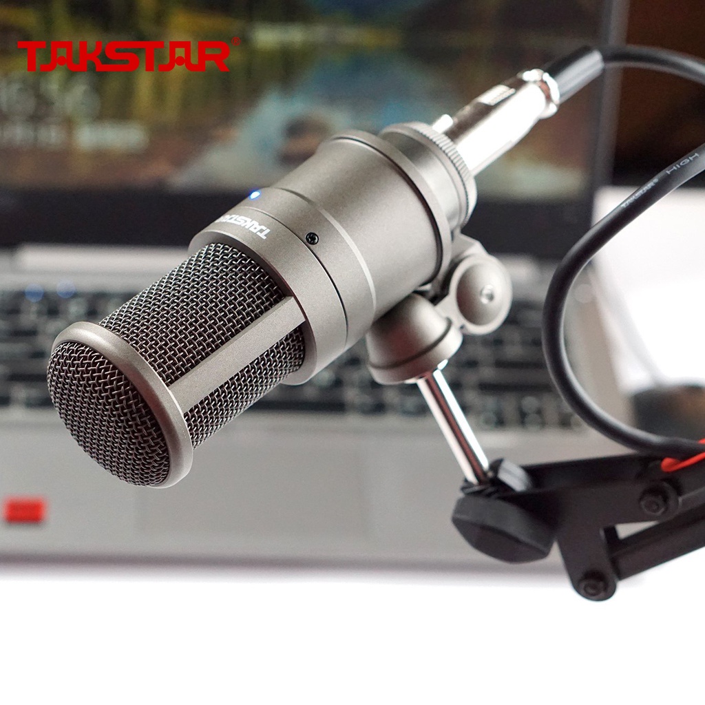 Bộ Mic Livestream Hát Karaoke Chính Hãng Đầy Đủ Mic Takstar SM-8B-S, Sound Card XOX K10, Nguồn 48V &amp; Phụ Kiện BH 1 Năm