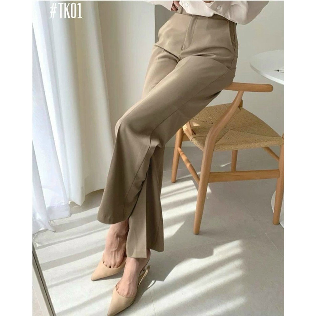 [Mã WAUP12 hoàn 15% xu đơn 150k] [SHIP 2H] Quần cullotes nữ form dáng suông dài, ống rộng, cạp cao, có 2 màu: đen, nude | BigBuy360 - bigbuy360.vn