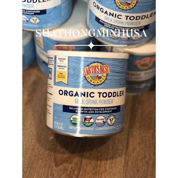 Sữa bột Earth Best xanh cho bé trên 1 595g (mẫu mới)@