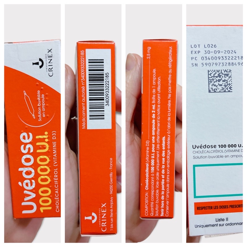 Vitamin D3 Uvedose 100000 UI - 1 Liều Cho 3 Tháng