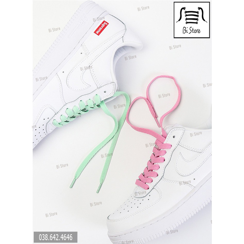 Dây giày dẹt Nike Air Force 1 (AF1), Nike Air Jordan (AJ),... bảng 30 màu (15 màu đầu tiên)