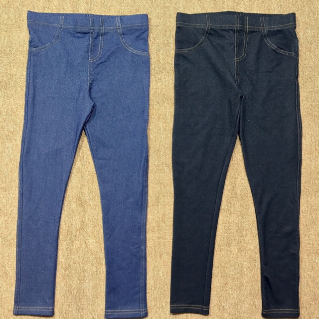 Quần legging giả jean bé gái