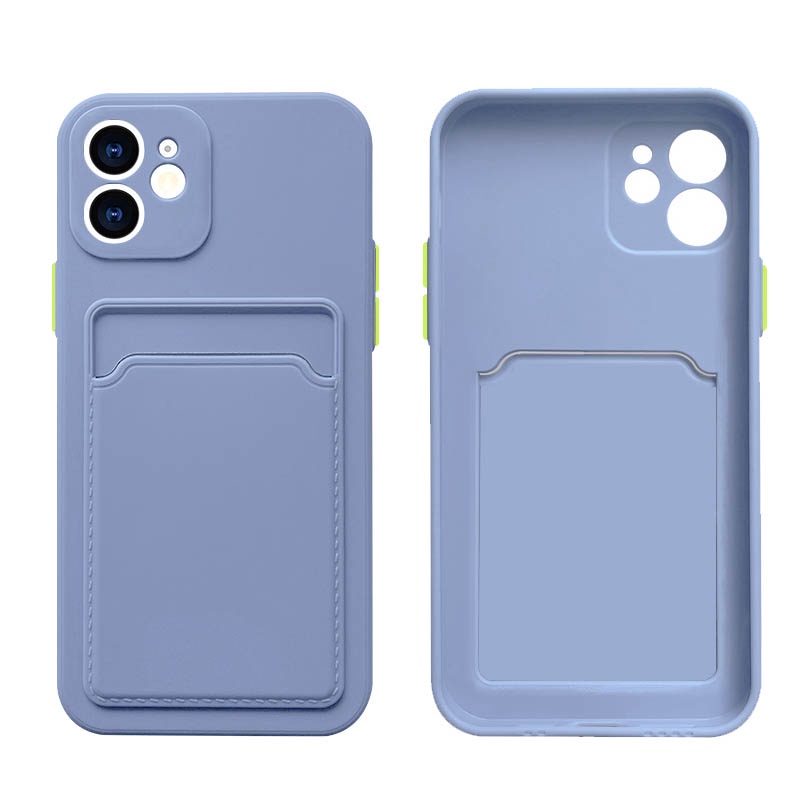 Ốp Điện Thoại Silicone Có Ngăn Đựng Thẻ Cho iPhone 14ProMax 13promax 12pro 11 pro XS max XR
