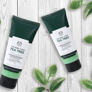 KEM TẨY TẾ BÀO CHẾT MẶT TEA TREE THE BODY SHOP CHIẾT XUẤT TỪ TRÀ XANH.