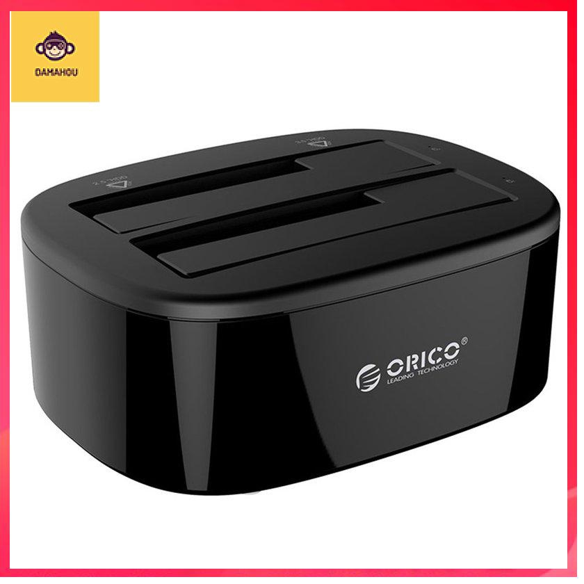 【Trong kho】ORICO 6228US3-BK Dual Bay USB3.0 2.5 / 3.5 inch Đế đĩa cứng