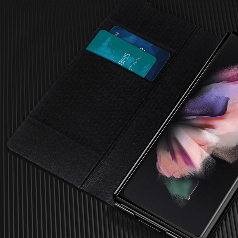 Bao da điện thoại HOCE có ngăn thẻ và giá đỡ cho Samsung Galaxy Z Fold 3 Z Fold5 5G ZFold3 ZFold4